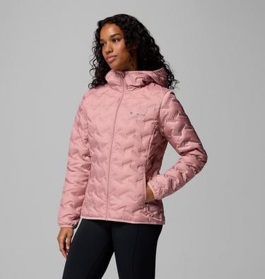 Women's Delta Ridge II Down Hooded Jacket, Color: Eraser Pink, image 4
