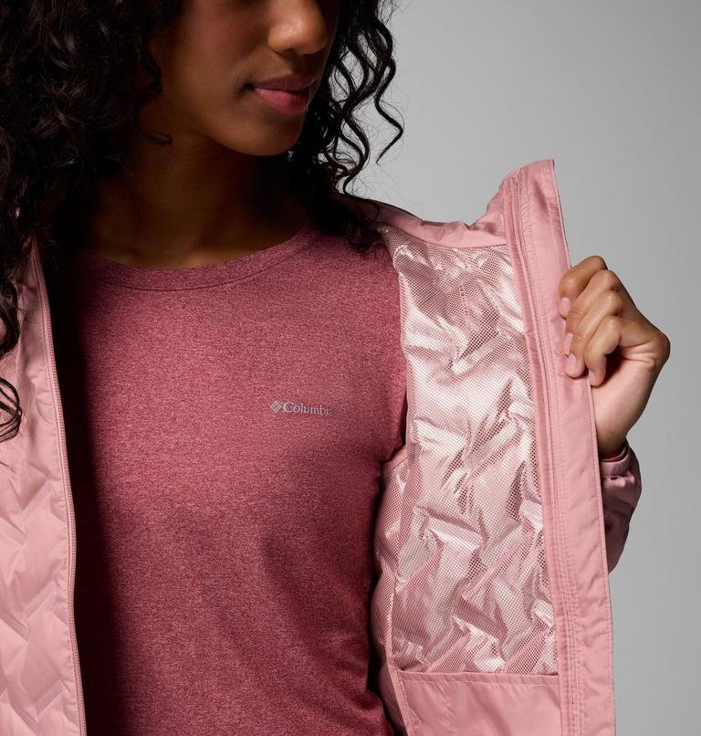 Women's Delta Ridge II Down Hooded Jacket, Color: Eraser Pink, image 6