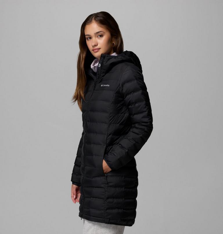 Women's Lake 22 II Down Long Hooded Jacket, Color: Black, image 4