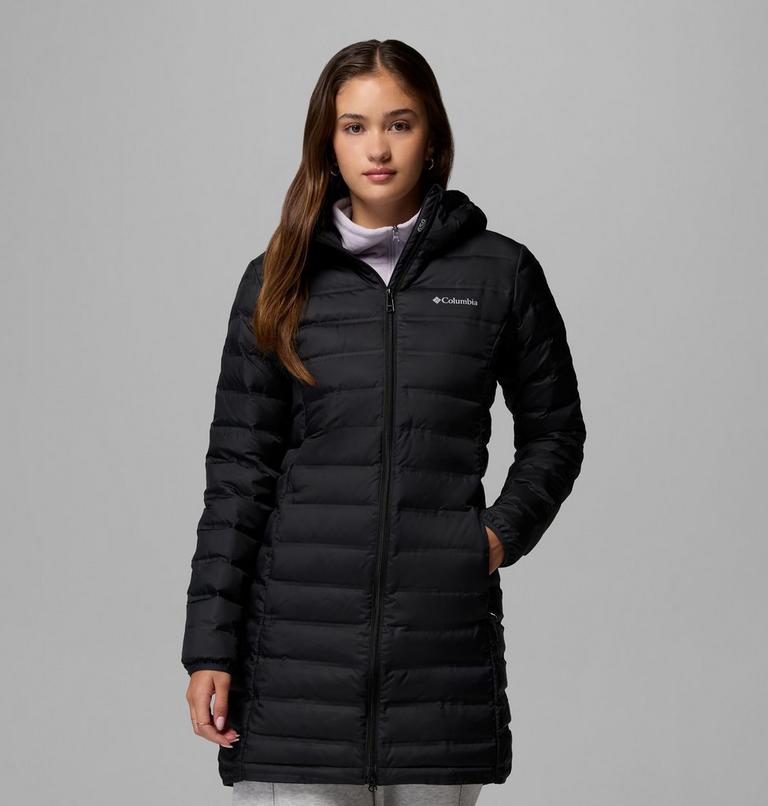 Women's Lake 22 II Down Long Hooded Jacket, Color: Black, image 5