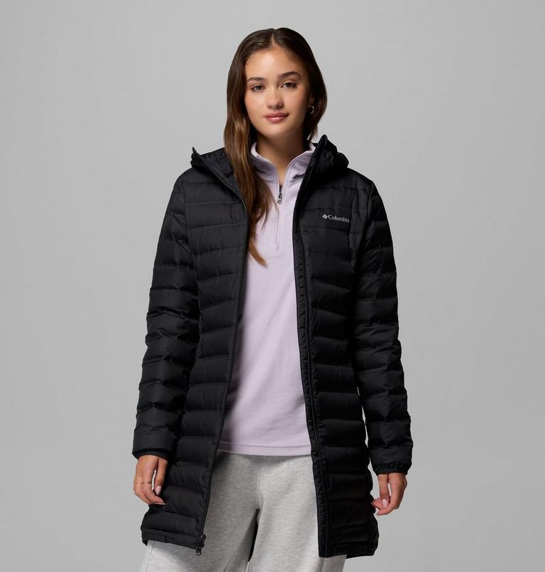 Women's Lake 22 II Down Long Hooded Jacket, Color: Black, image 1
