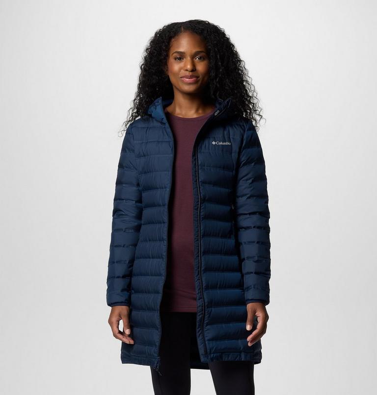 Chaqueta larga de plumón con capucha Lake 22 II para mujer, Color: Collegiate Navy, image 5