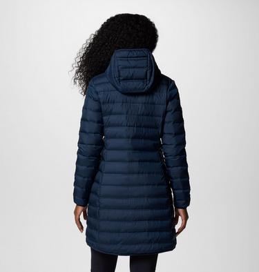 Women's Lake 22 II Down Long Hooded Jacket, Color: Collegiate Navy, image 6