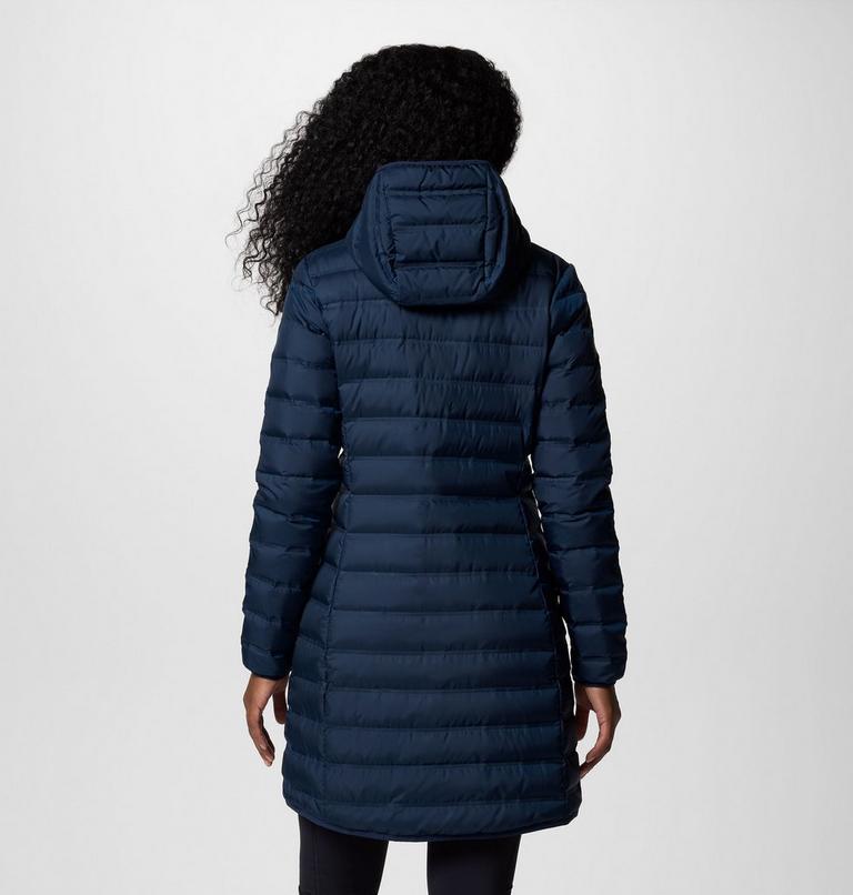 Chaqueta larga de plumón con capucha Lake 22 II para mujer, Color: Collegiate Navy, image 2