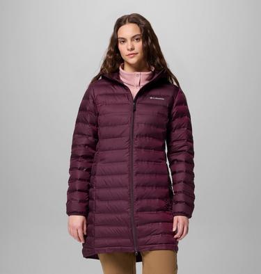 Women's Lake 22 II Down Long Hooded Jacket, Color: Moonvista, image 3