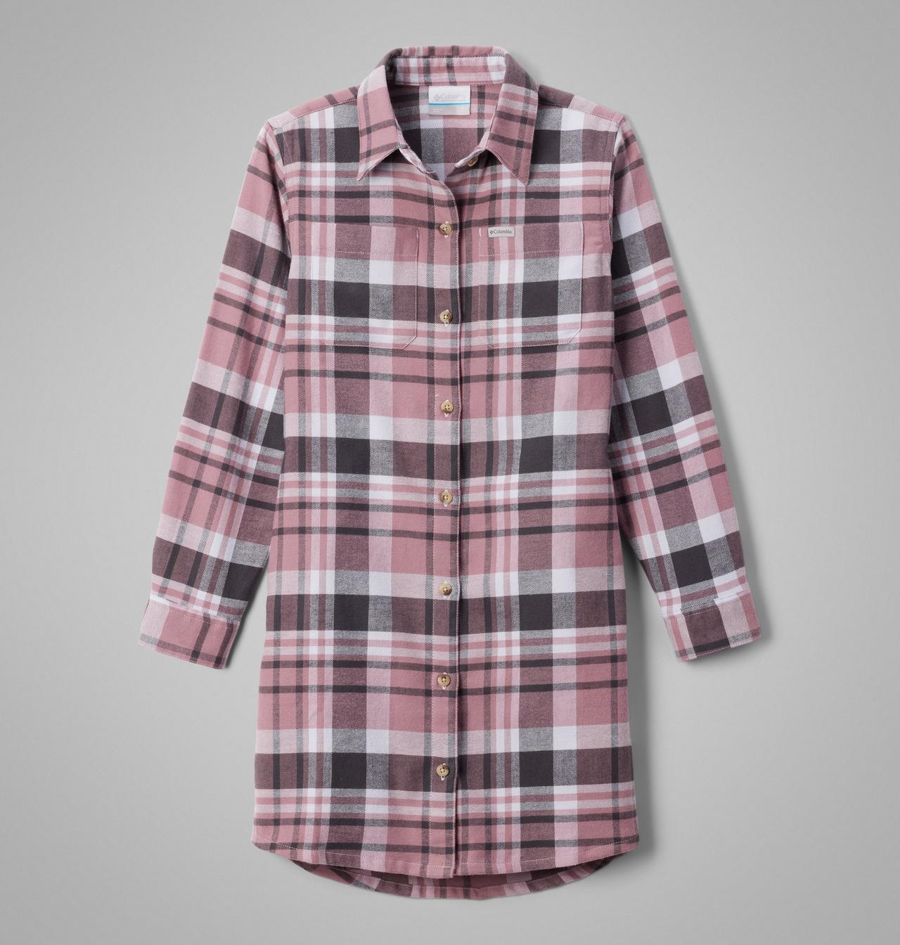 Girls' Calico Basin™ Flannel Long Sleeve Dress 1
