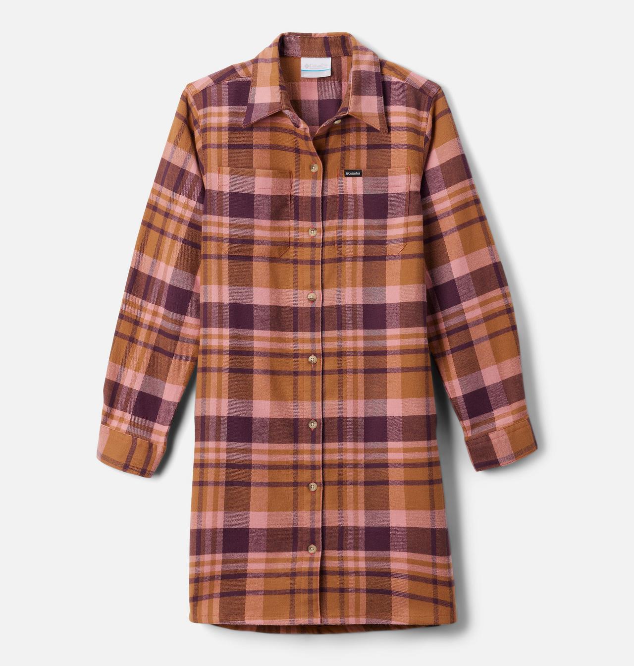 Girls' Calico Basin™ Flannel Long Sleeve Dress 1