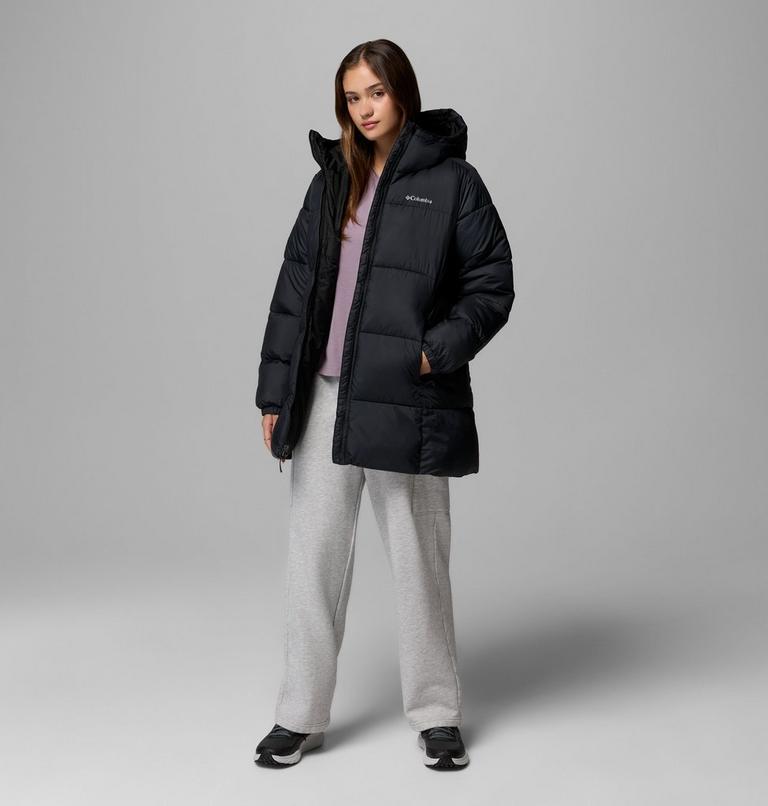 Women's Puffect II Hooded Mid Puffer Jacket, Color: Black, image 2