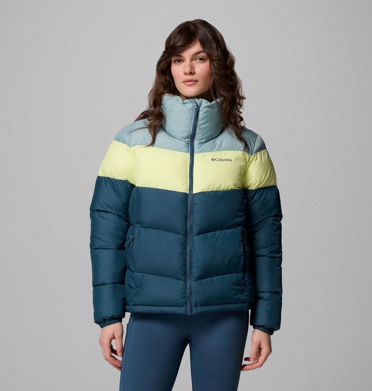 Women's Puffect II Colourblock Puffer Jacket, Color: Everblue, Citron Haze, Crushed Blue, image 1