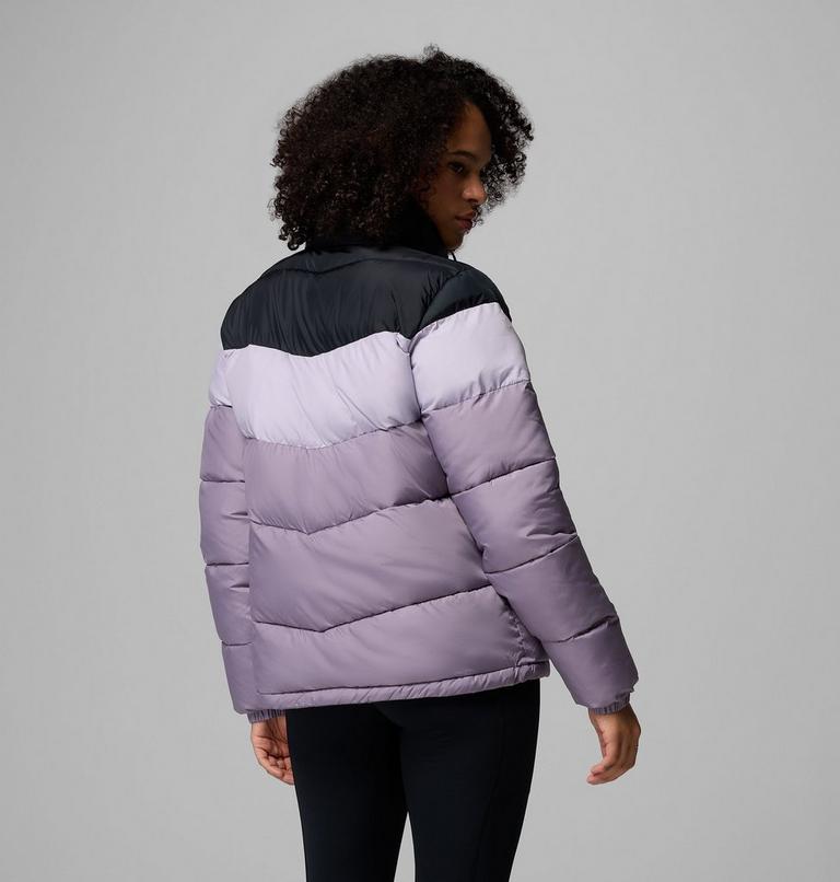 Women's Puffect II Colourblock Puffer Jacket, Color: Shale Purple, Lavender Pearl, Black, image 3