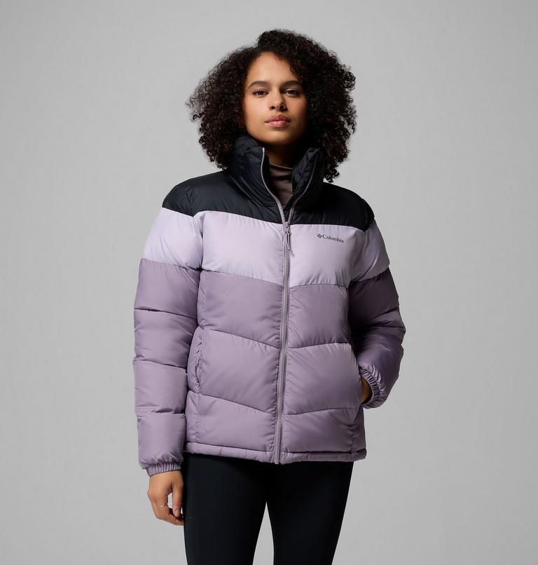Women's Puffect II Colourblock Puffer Jacket, Color: Shale Purple, Lavender Pearl, Black, image 1