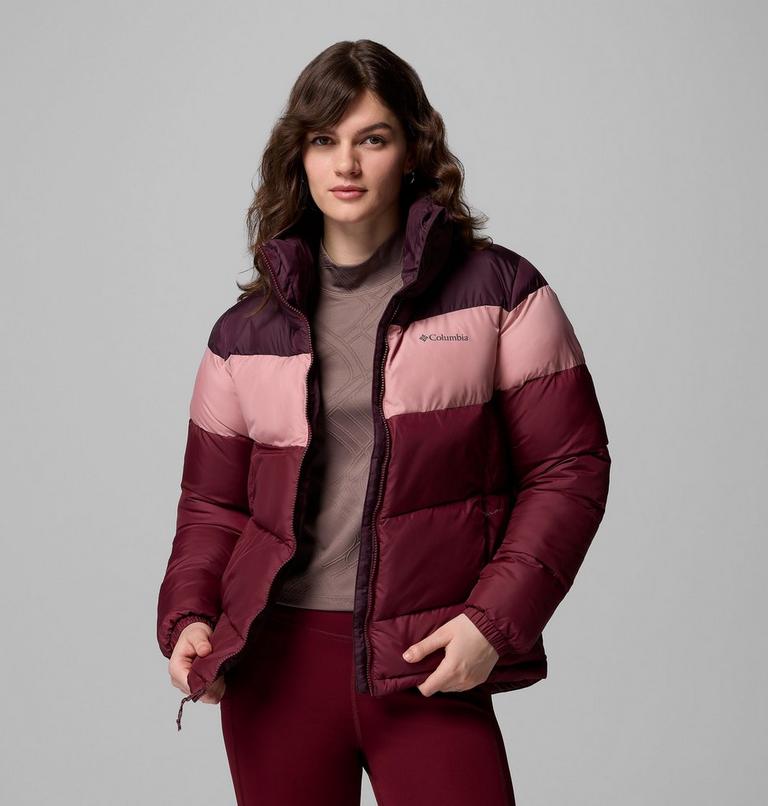 Women's Puffect II Colourblock Puffer Jacket, Color: Rich Wine, Eraser Pink, Moonvista, image 5