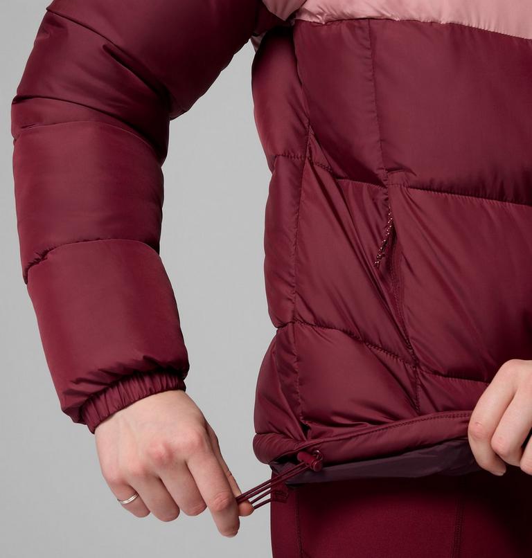 Women's Puffect II Colourblock Puffer Jacket, Color: Rich Wine, Eraser Pink, Moonvista, image 6