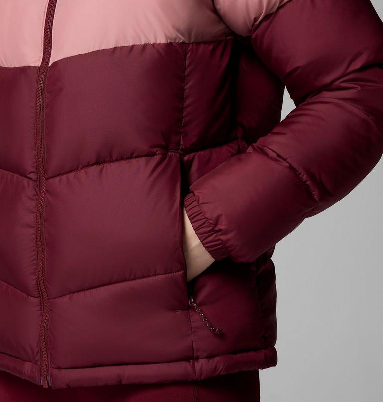 Women's Puffect II Colourblock Puffer Jacket, Color: Rich Wine, Eraser Pink, Moonvista, image 7