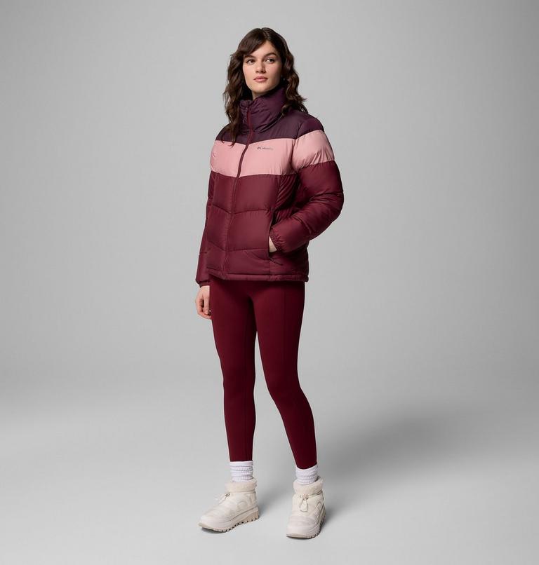 Women's Puffect II Colourblock Puffer Jacket, Color: Rich Wine, Eraser Pink, Moonvista, image 2