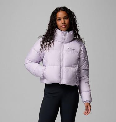 Women's Puffect II Cropped Puffer Jacket, Color: Lavender Pearl, image 7