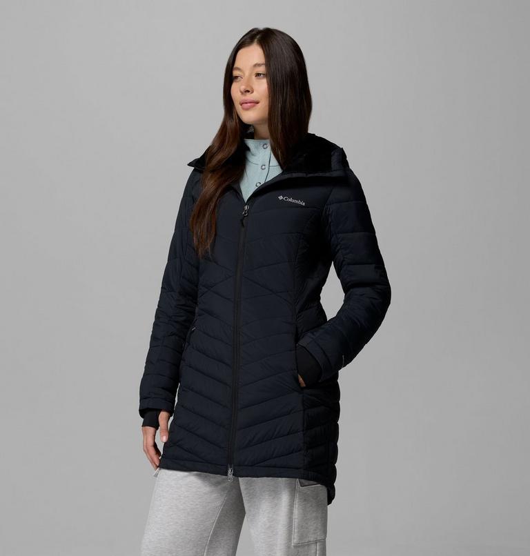 Chaqueta aislante de largo medio con capucha Joy Peak II para mujer, Color: Black, image 4