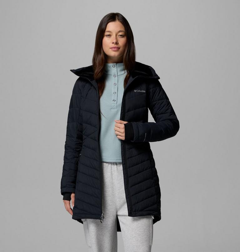 Chaqueta aislante de largo medio con capucha Joy Peak II para mujer, Color: Black, image 5