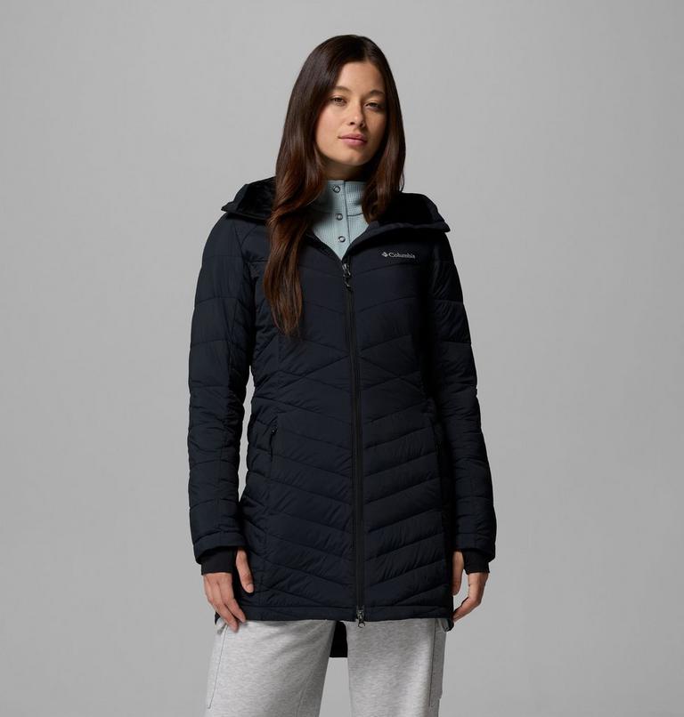 Chaqueta aislante de largo medio con capucha Joy Peak II para mujer, Color: Black, image 1