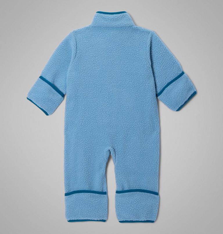Toddler's Helvetia Sherpa Fleece Bunting, Color: Rainy Day, Collegiate Navy, image 2