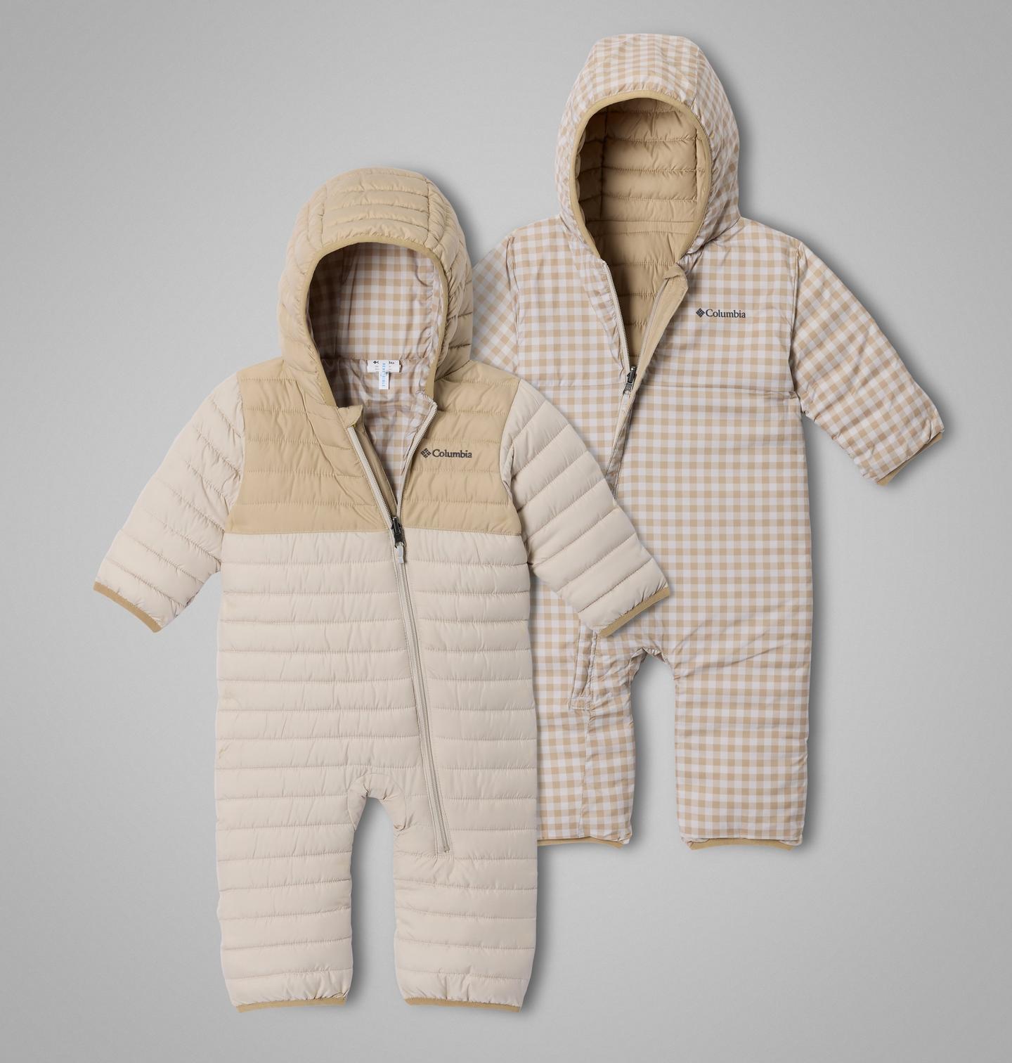 Куртки Columbia Powder Lite II Reversible Bunting для малышей, цвет: Серо-бежевый — фото 1