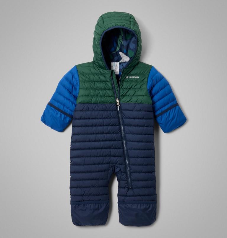 Infant Powder Lite II Reversible Insulated Bunting, Color: Coll Navy, Rain Forest, Mountain Blue, image 3