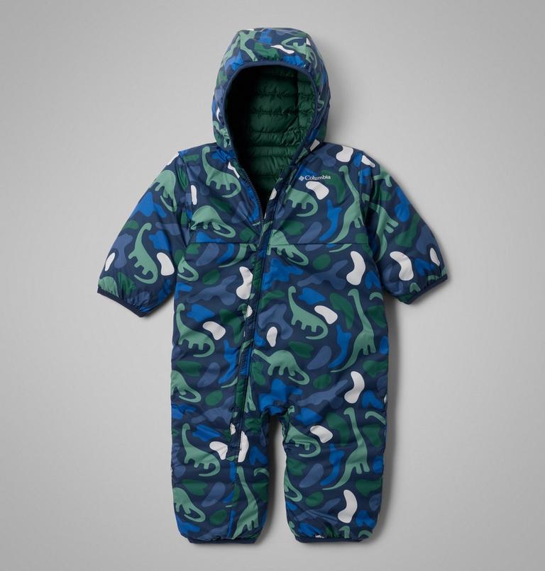 Infant Powder Lite II Reversible Insulated Bunting, Color: Coll Navy, Rain Forest, Mountain Blue, image 4