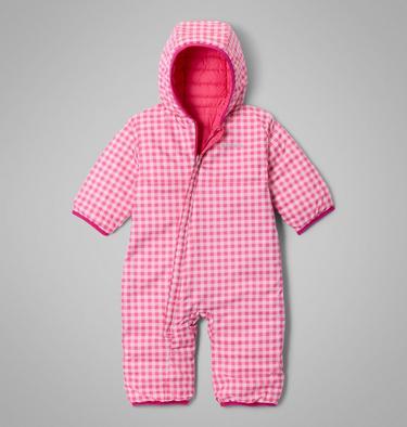 Infant Powder Lite II Reversible Insulated Bunting, Color: Guava Pink, Nico, Satin Pink, image 4