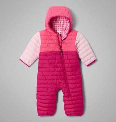 Infant Powder Lite II Reversible Insulated Bunting, Color: Guava Pink, Nico, Satin Pink, image 1