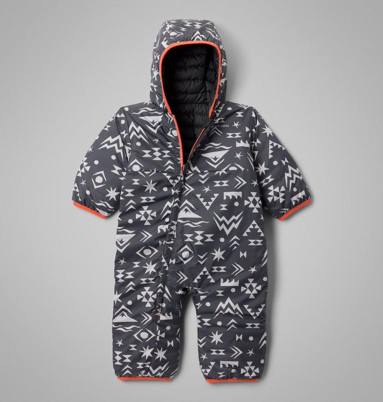 Infant Powder Lite II Reversible Insulated Bunting, Color: Zing, Shark, image 4