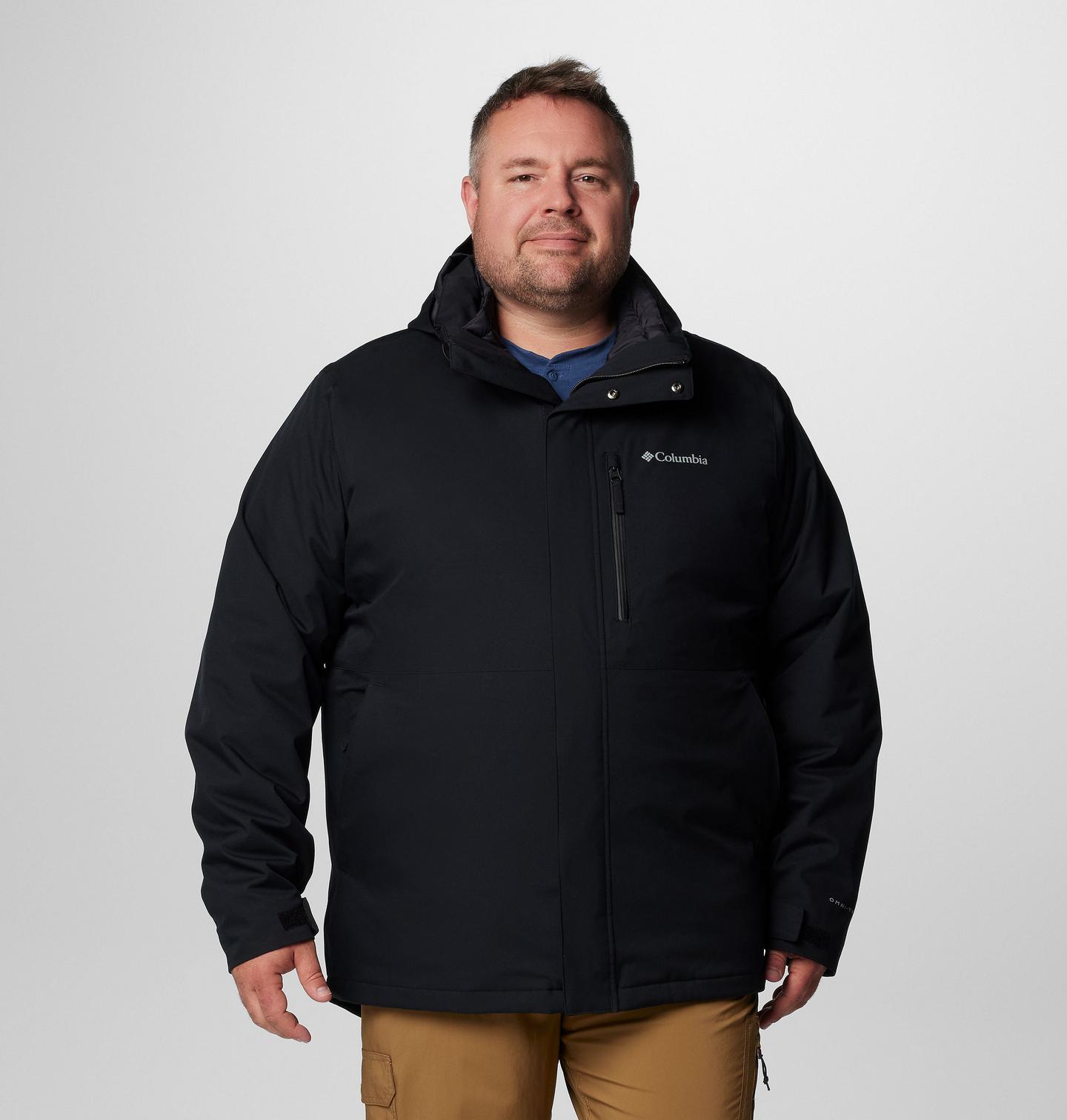 Мужская куртка Columbia Abiqua Falls Interchange Jacket - Big, цвет: Чёрный — фото 1