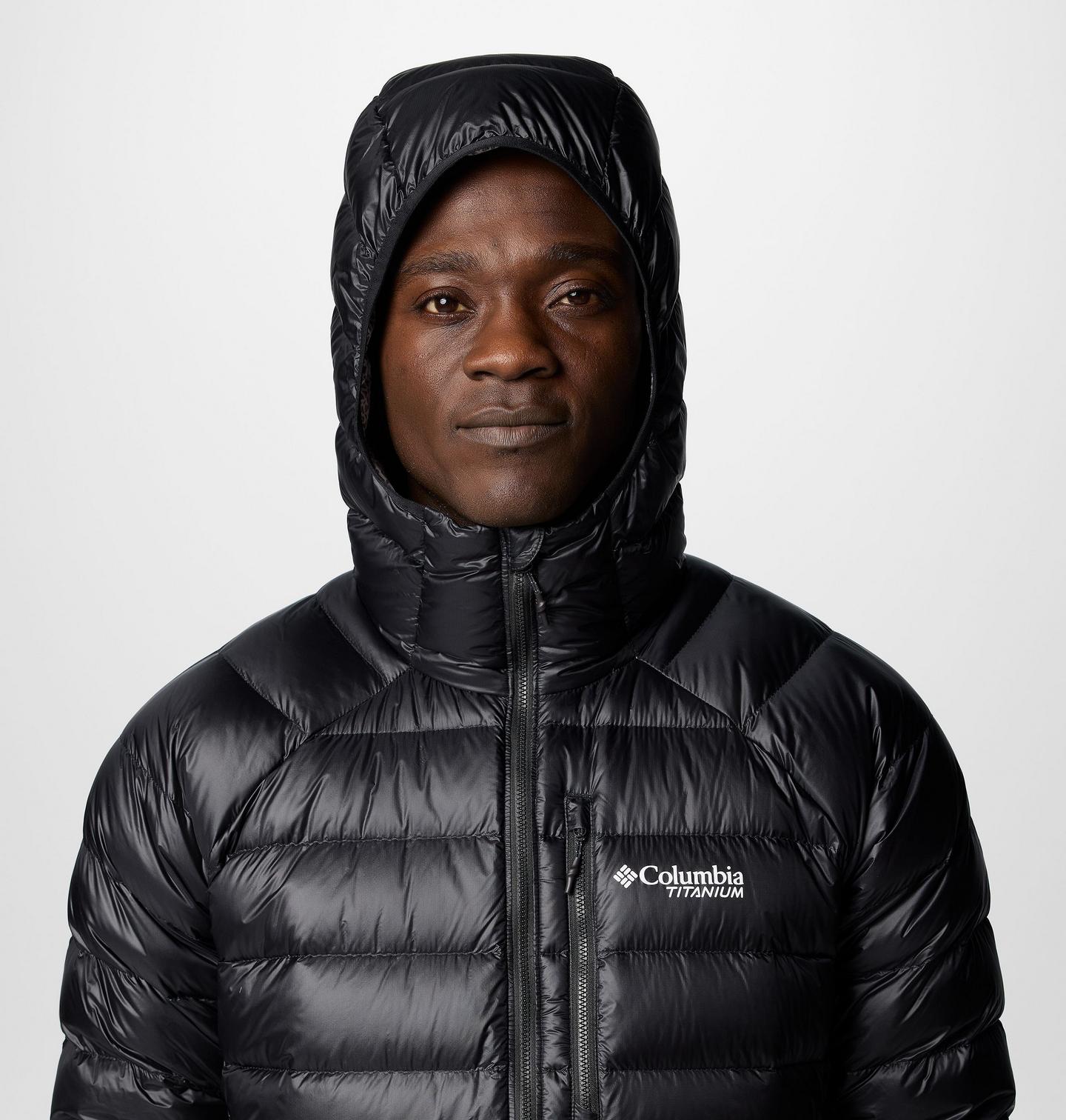 Мужская куртка Columbia Arctic Crest Down Hooded, цвет: Чёрный — фото 4