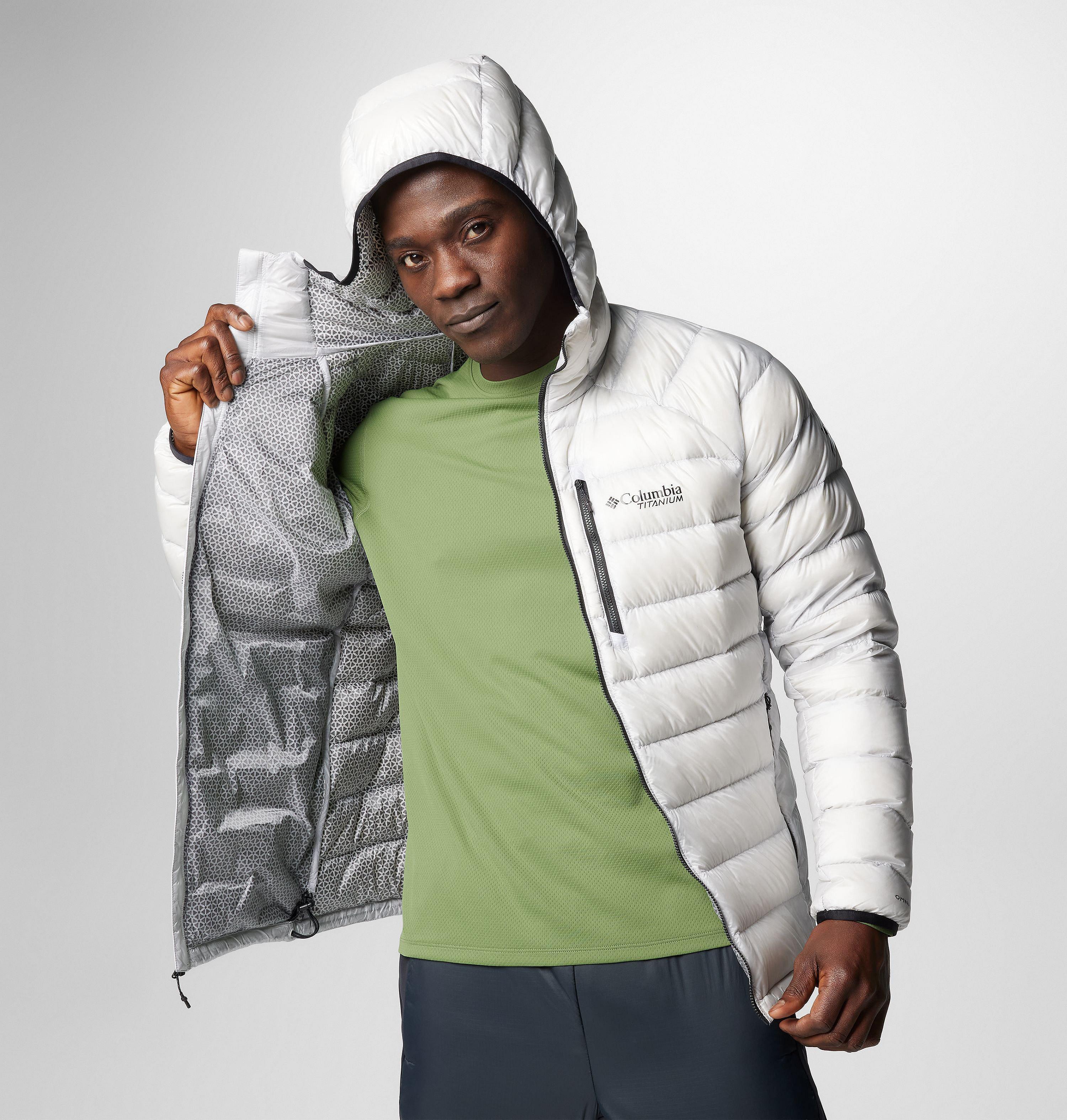 Men's Arctic Crest Down Hooded Jacket | 043 | L 8
