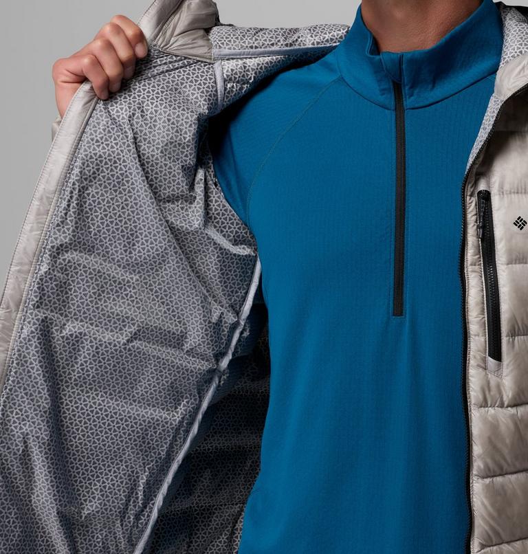 Men's Arctic Crest Down Hooded Jacket, Color: Flint Grey, image 6