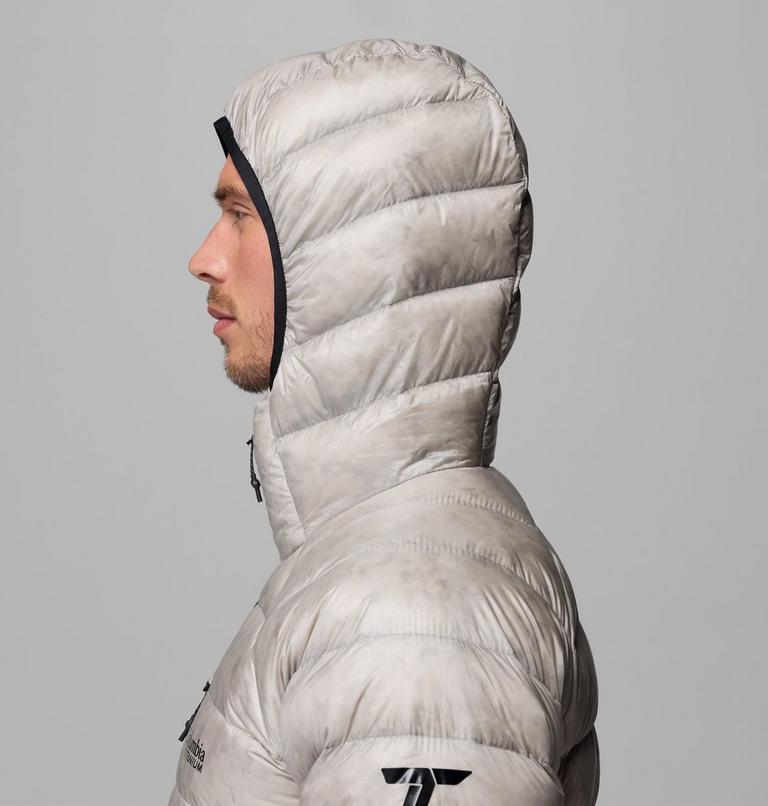 Men's Arctic Crest Down Hooded Jacket, Color: Flint Grey, image 8