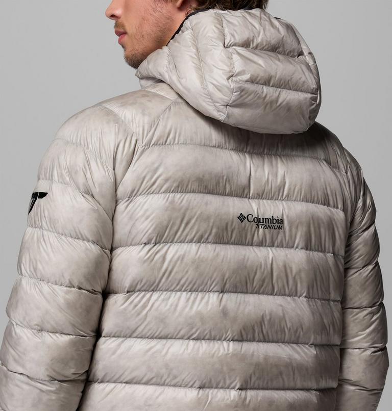 Men's Arctic Crest Down Hooded Jacket, Color: Flint Grey, image 9