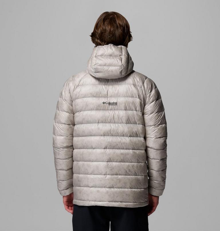 Men's Arctic Crest Down Hooded Jacket, Color: Flint Grey, image 3