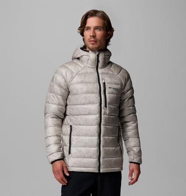Men's Arctic Crest Down Hooded Jacket, Color: Flint Grey, image 1