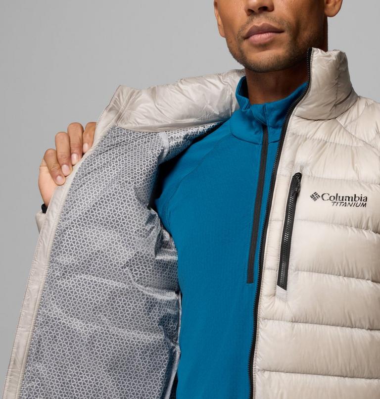 Men's Arctic Crest Packable Down Jacket, Color: Flint Grey, image 6