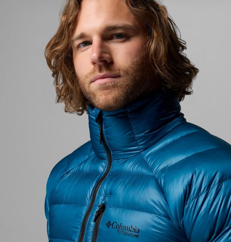 Men's Arctic Crest Packable Down Jacket, Color: Phoenix Blue, image 7
