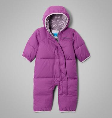 Infant Snuggly Bunny II Insulated Bunting, Color: Razzle, Shale Purple Peaked Tonal, image 3