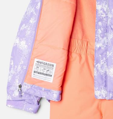Youth Buga II Waterproof Snow Set, Color: Paisley Purple Timberwild, Hot Coral, image 3