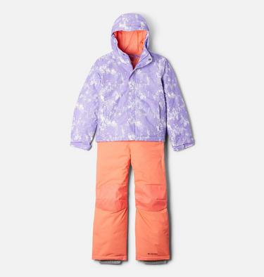 Youth Buga II Waterproof Snow Set, Color: Paisley Purple Timberwild, Hot Coral, image 1