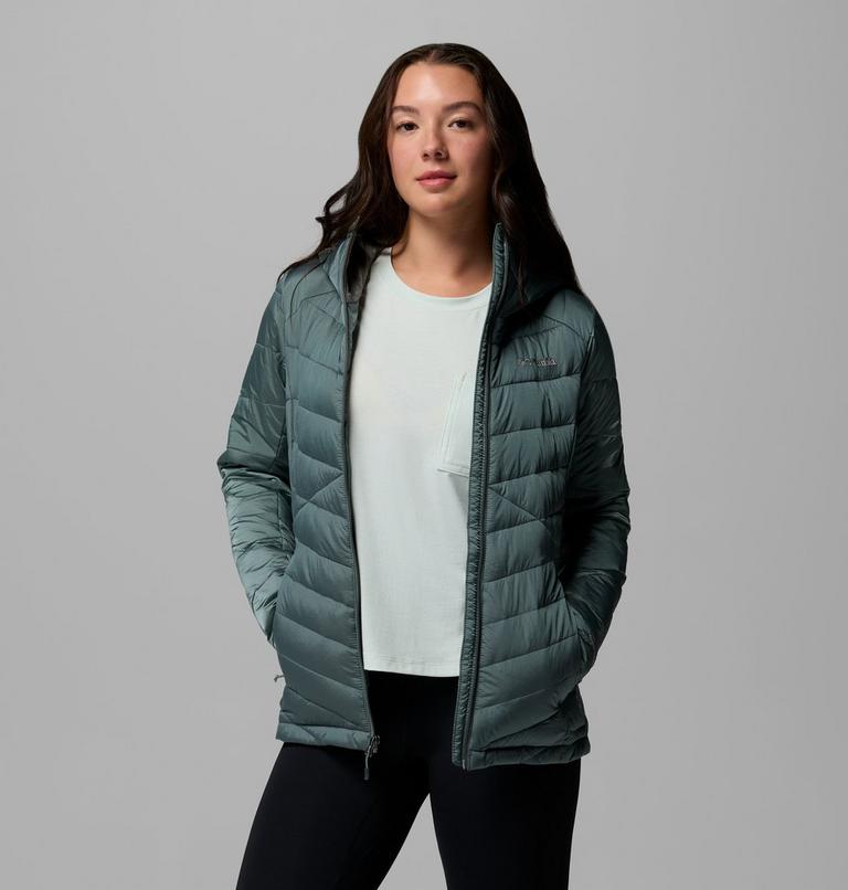 Women's Joy Peak II Hooded Jacket, Color: Sedona Sage Shine, image 5