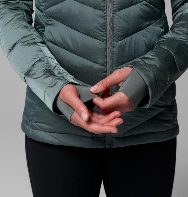 Women's Joy Peak II Hooded Jacket, Color: Sedona Sage Shine, image 9