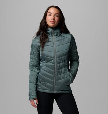Women's Joy Peak II Hooded Insulated Jacket, Color: Sedona Sage Shine, image 5
