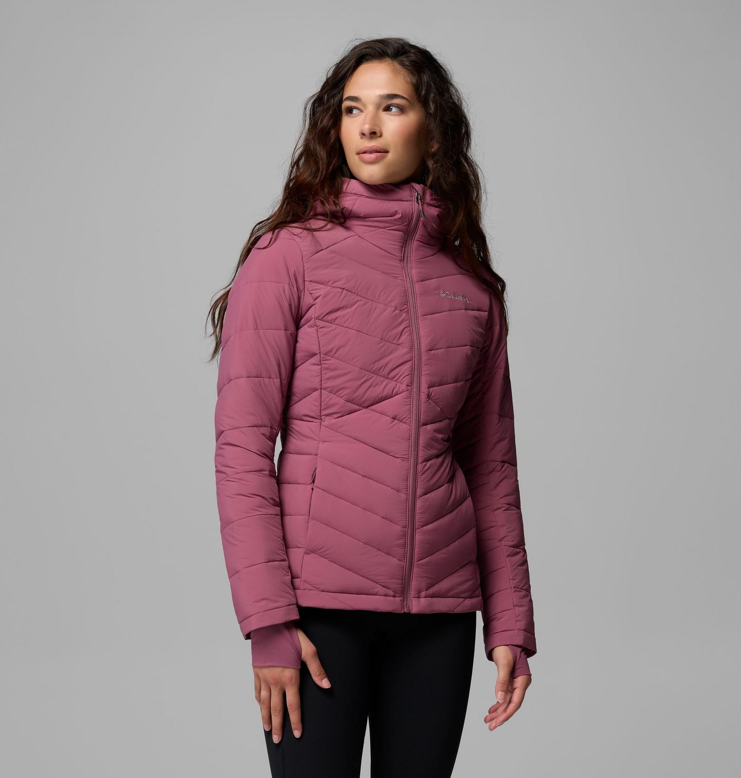 Женская куртка Columbia Joy Peak II Hooded, цвет: Состаренный розовато-лиловый — фото 1