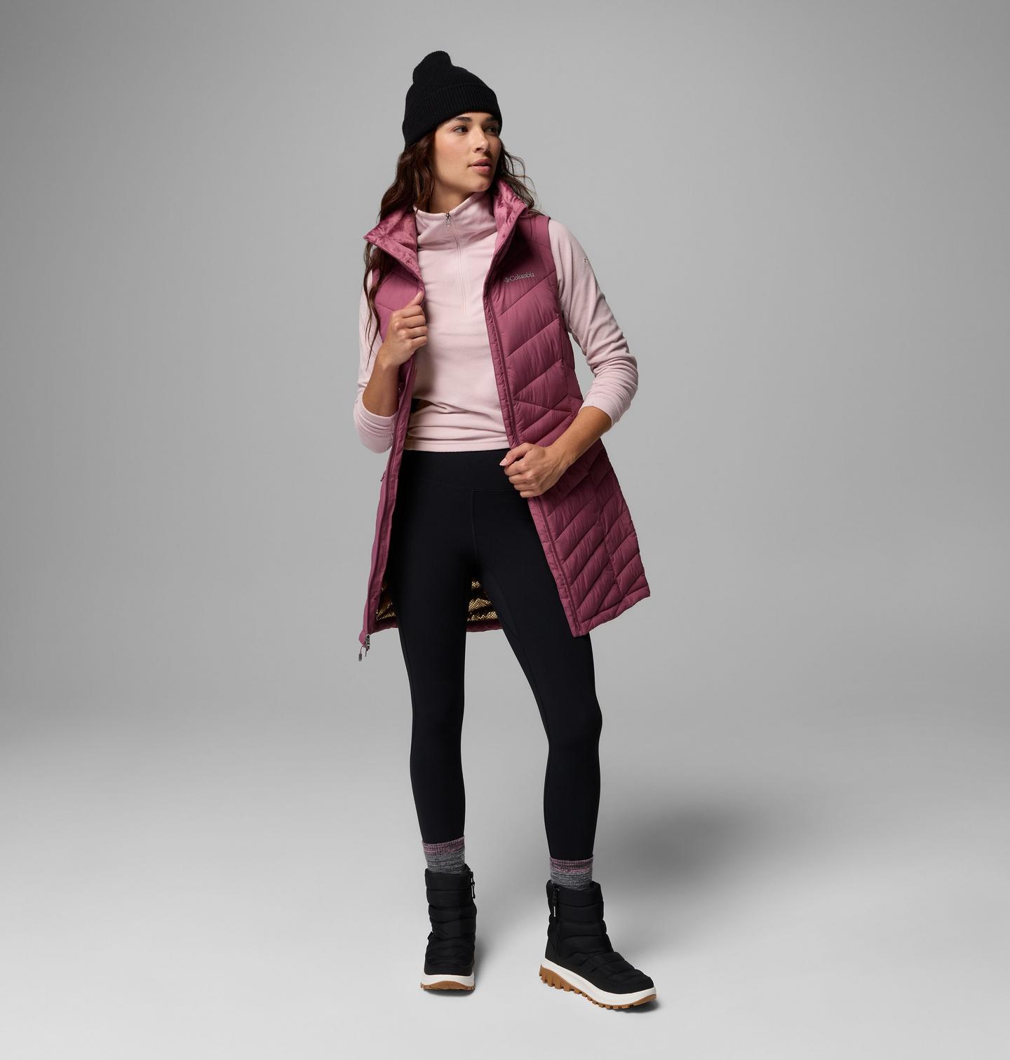 Женский жилет Columbia Joy Peak II Long Vest, цвет: Состаренный розовато-лиловый — фото 2
