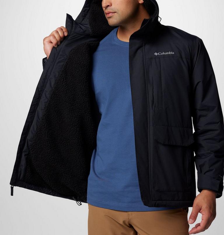 Giacca con cappuccio impermeabile e foderata in Sherpa Landroamer da uomo, Color: Black, image 6