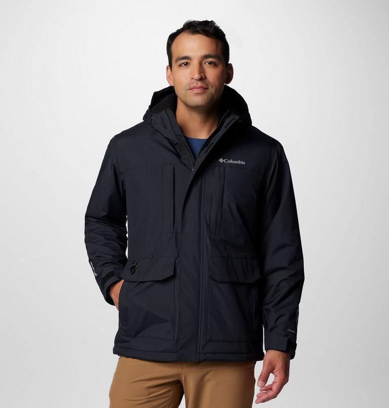 Giacca con cappuccio impermeabile e foderata in Sherpa Landroamer da uomo, Color: Black, image 1